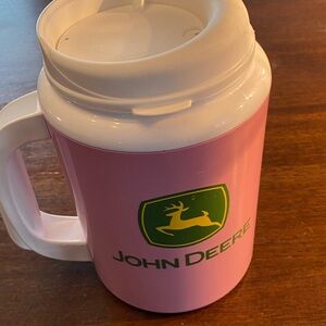 John Deere Pink Travel Mug with Green Logo